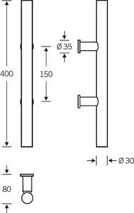 Produktbild FSB Haustür-Türgriff,gerade,30mmØ,0 66 6681,F69 matt bild 2