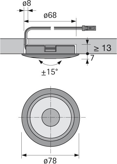 Produktbild Magic LED Swing, Alu Optik, ww 12VDC, 2.5W, 1.8m bild 2