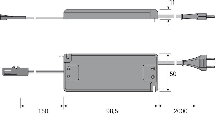 Produktbild Magic LED EVG 12VDC, 0-6W 200-240V, 50Hz, 2m EFS bild 2
