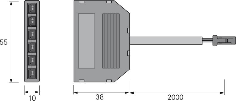 Produktbild Magic LED 6-fach Verteiler 12V L 2000mm, schwarz bild 2