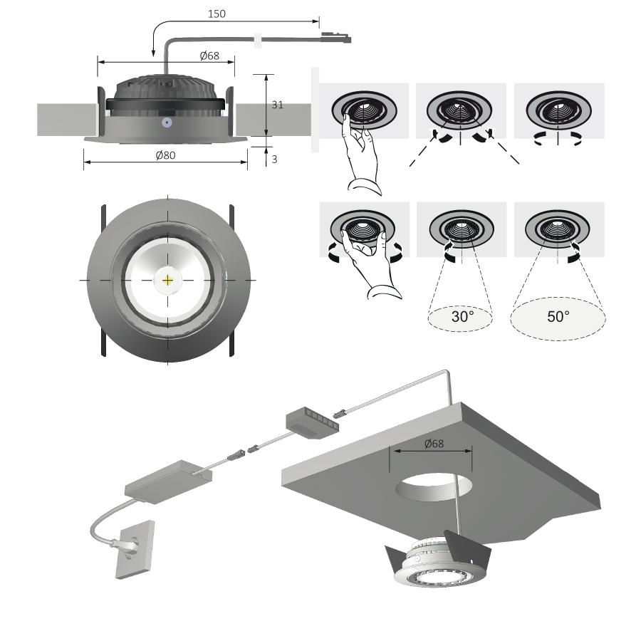 Produktbild Magic LED SuperSwing, weiß, ww 12VDC, max. 6.8W, 0.15m bild 2