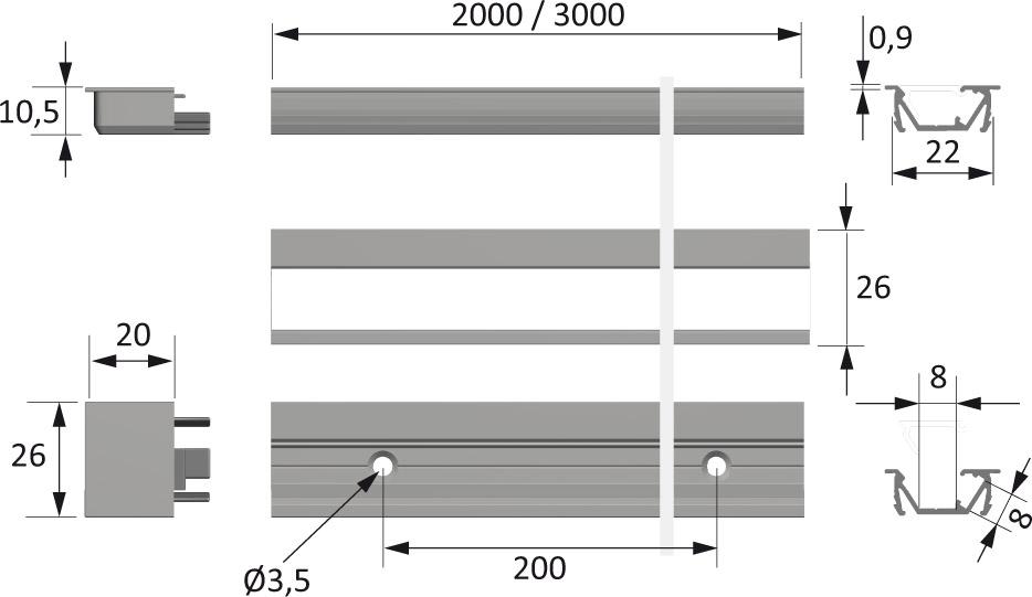 Produktbild Magic LED ChannelLine G-2 Endkappen 2er Set bild 2