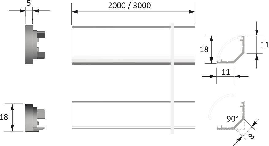 Produktbild Magic LED ChannelLine H Endkappen 2er Set bild 2