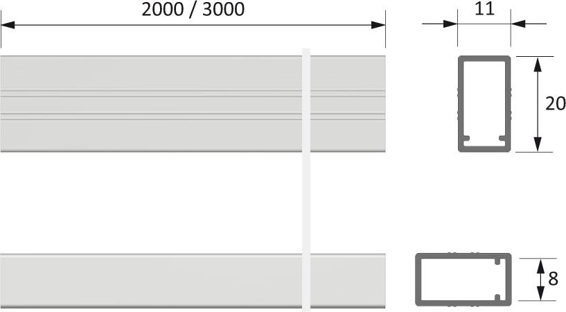 Produktbild Magic LED ChannelLine K opal L 3000, Kantenprofil bild 3
