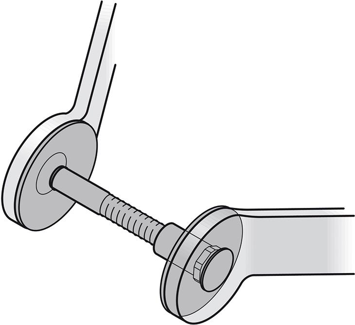 Produktbild FSB Türbefestigung paarweise M8 MHK-Tür Gr.6615+16,TS54-63,6204