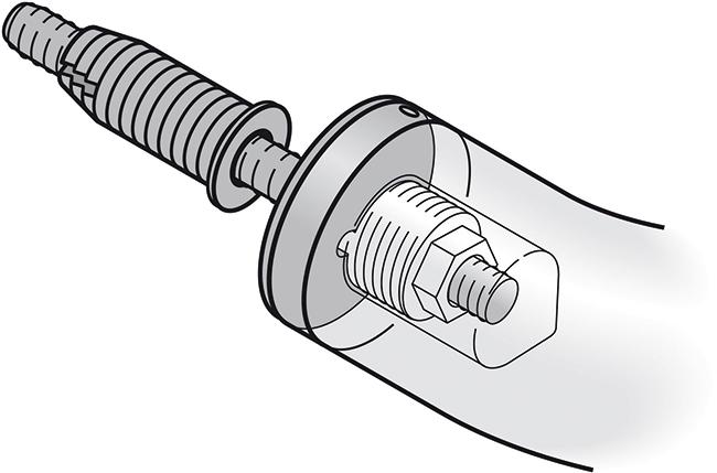 Produktbild FSB Türgriffbefestigungeinsatz M6 m.Gew.-Buchsef.MHK-Tür St.verz.für diverse