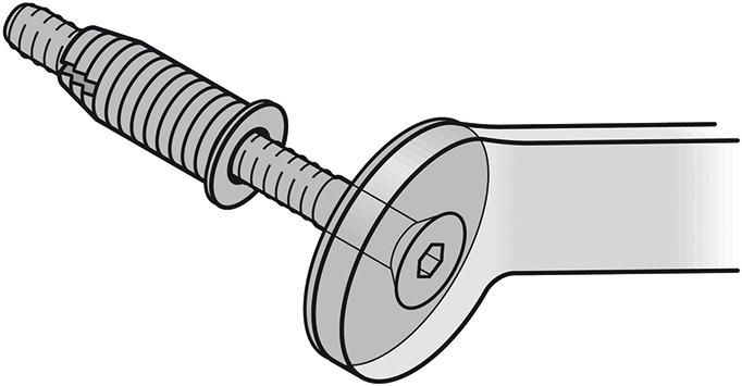 Produktbild FSB Türgriffbefestigungseinsatz M8 m.Gew.-Buchseführung MHK-Tür Edelstahl