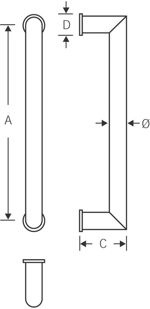 Produktbild FSB Haustür-Türgriff,verkröpft, 0 66 6669,F69 matt bild 2