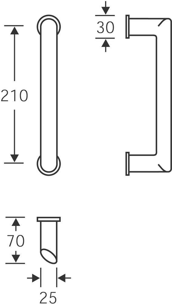 Produktbild FSB Haustür-Türgriff,gerade, 0 66 6610,F69 matt bild 2