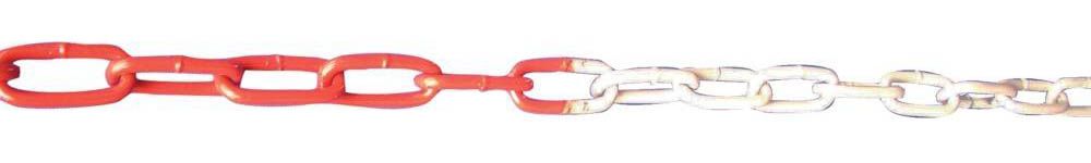 Produktbild Absperrkette rot weiß Kunststoff 6 mm 25 Meter