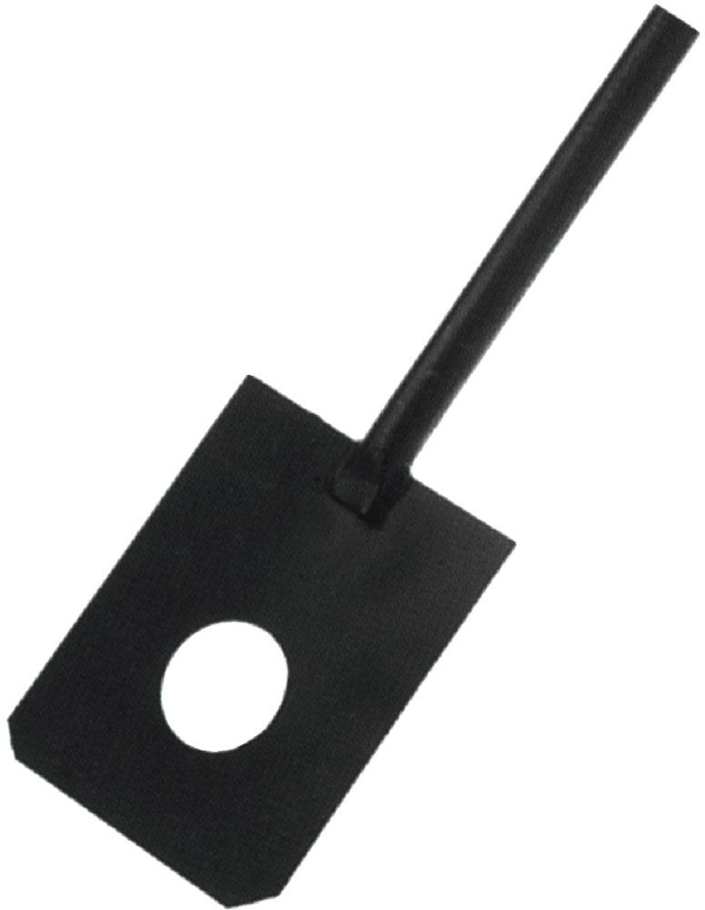 Produktbild Idealspaten Mörtelspaten schwarz lackiert Gasbohrstiel 180 x 230 mm