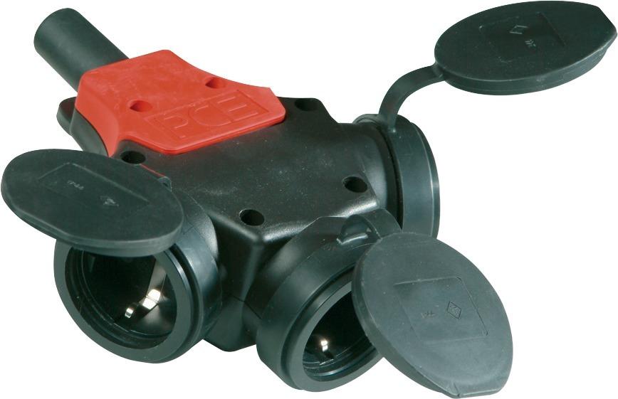 Produktbild PCE 3-Wege Kupplung IP 44 Gummi und Deckel