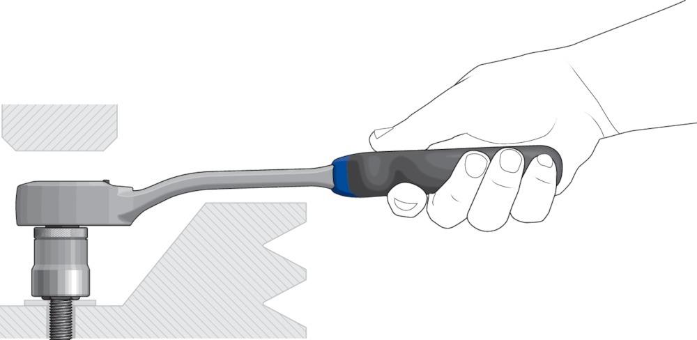 Produktbild Gedore Hebel-Umschaltknarre 1/2"270mm 72 Zähne bild 2