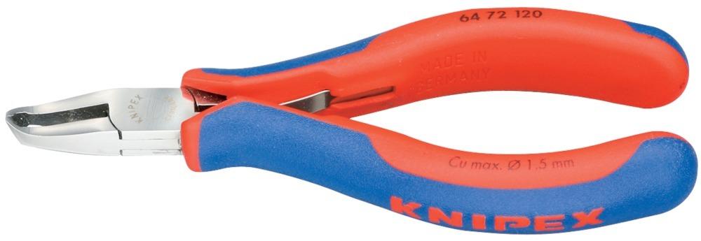 Produktbild Knipex Elektronik Vornschrägschneider 120mm Kopf mit Aussparung
