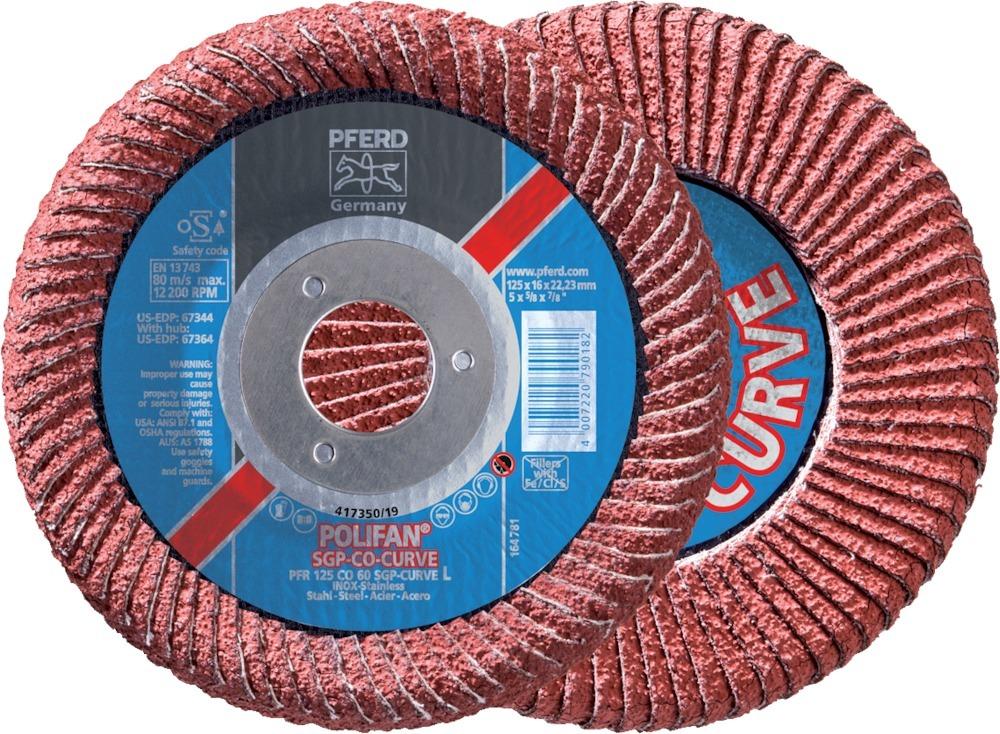 Produktbild Pferd Fächerschleifscheibe CURVE L125mm K 60 CO