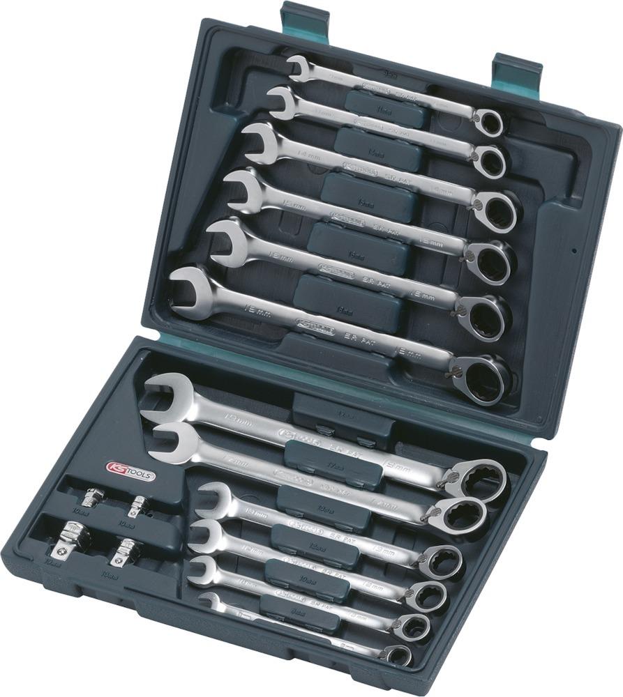 Produktbild KS Tools Ratschenschlüssel-Satz 16-tlg. 8-19mm umschltbar