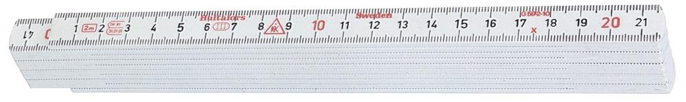 Produktbild Hultafors Gliedermassstab Kunstst. 2m weiss