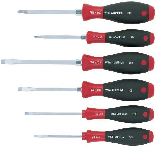 Produktbild Wiha Kreuzschlitz-Schraubendreher-Satz SF6-tlg. Schlitz/PZ