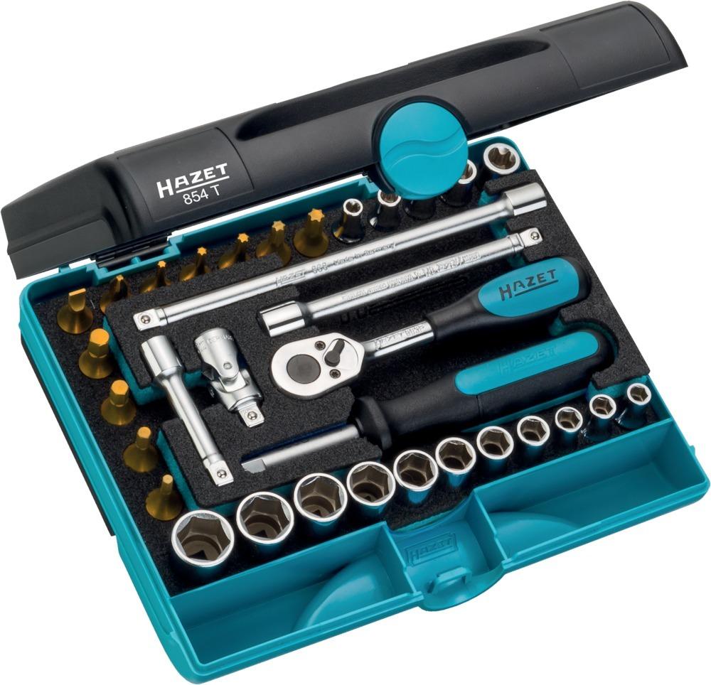 Produktbild Hazet Steckschlüsselgarnitur 1/4" 33tlg. 854