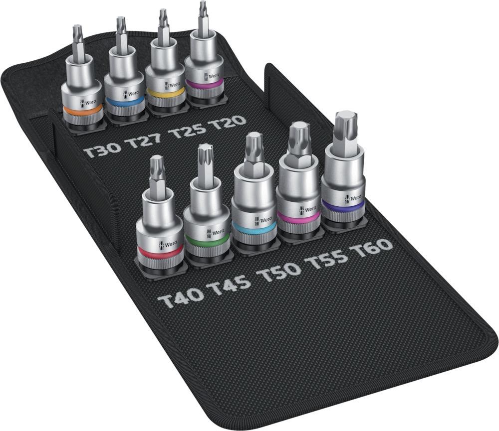 Produktbild Wera Schraubendreher-Einssatzgarnitur1/2" 9tlg. TX mit Haltefunktion