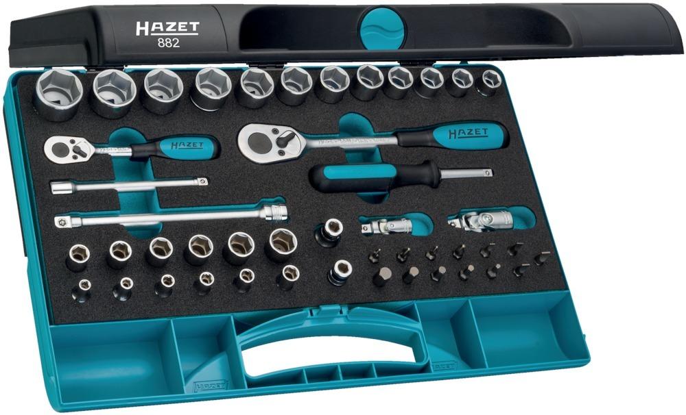 Produktbild Hazet Steckschlüsselgarnitur 1/4"+3/8"46tlg. Nr. 882