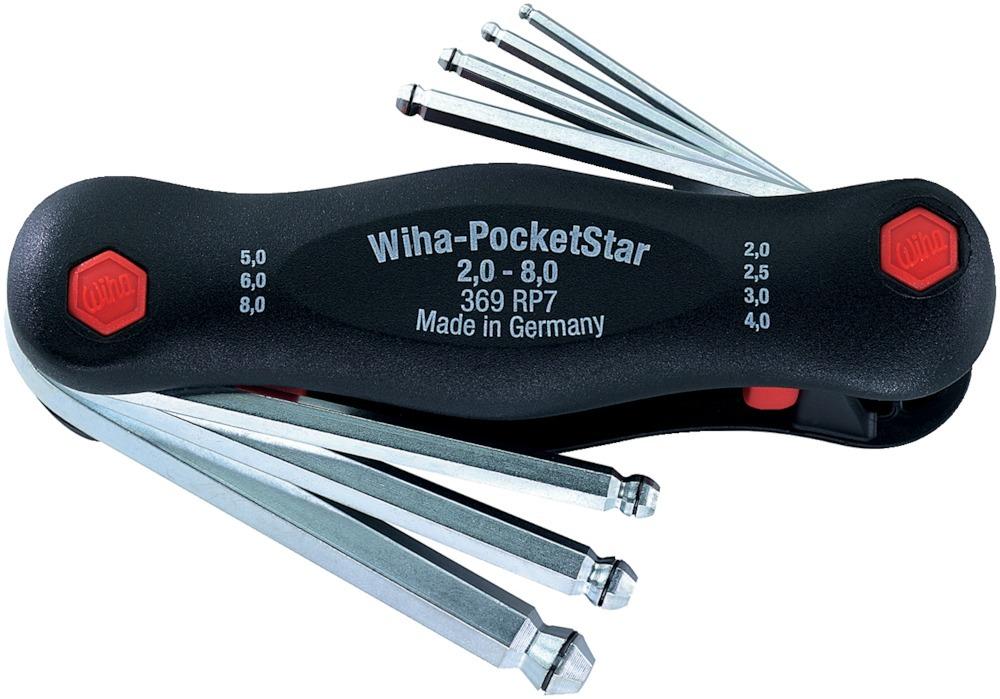 Produktbild Wiha Sechskant Kugelkopf Klapphalter MagicRing 2,0- 8mm PocketStar