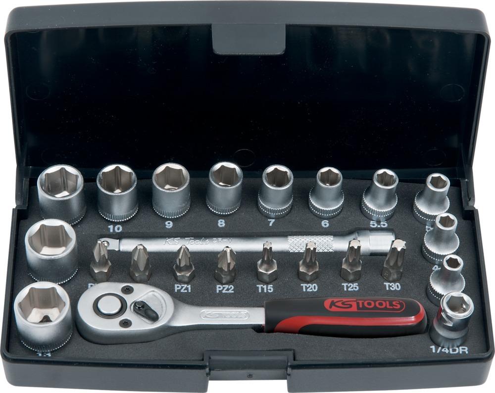 Produktbild KS Tools Steckschlüsselgarnitur 1/4" 23-tlg.