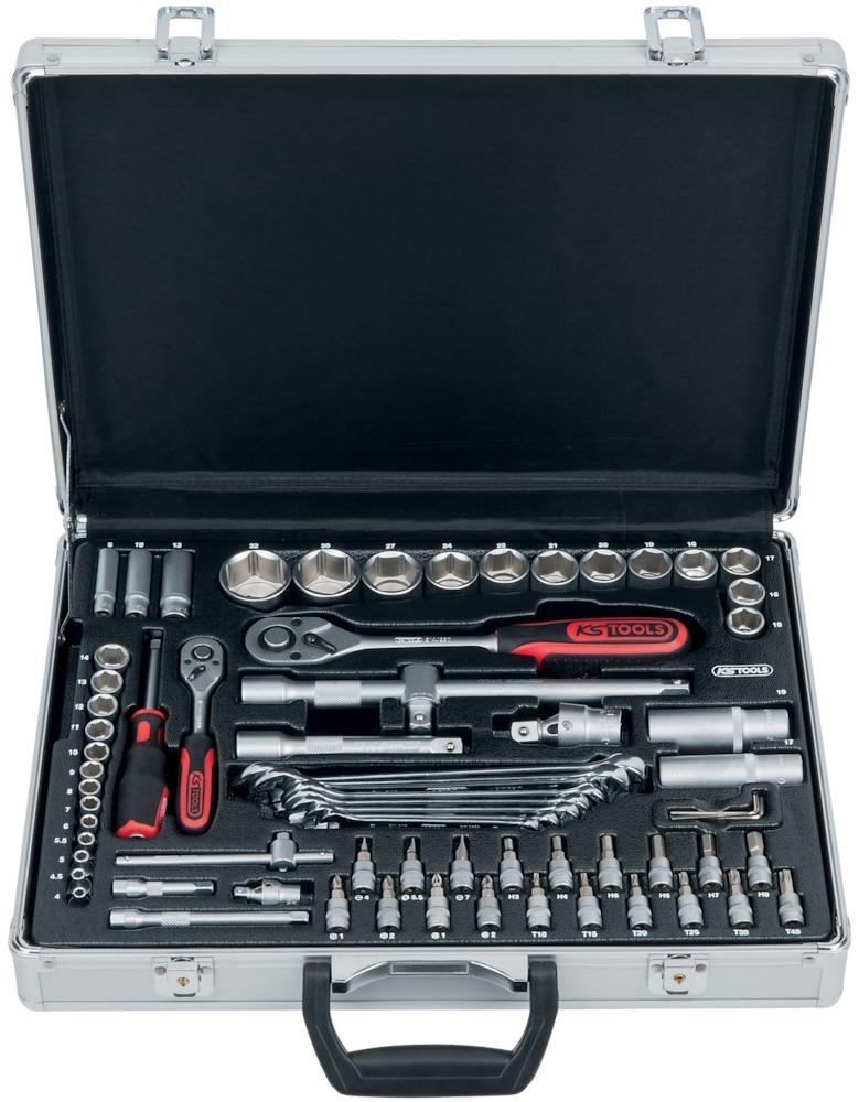Produktbild KS Tools Steckschlüssel-Koffer 1/4+1/2" 70tlg.