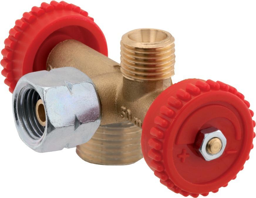 Produktbild GOK Doppelabzweigventil 09-706 R1/4" lks.