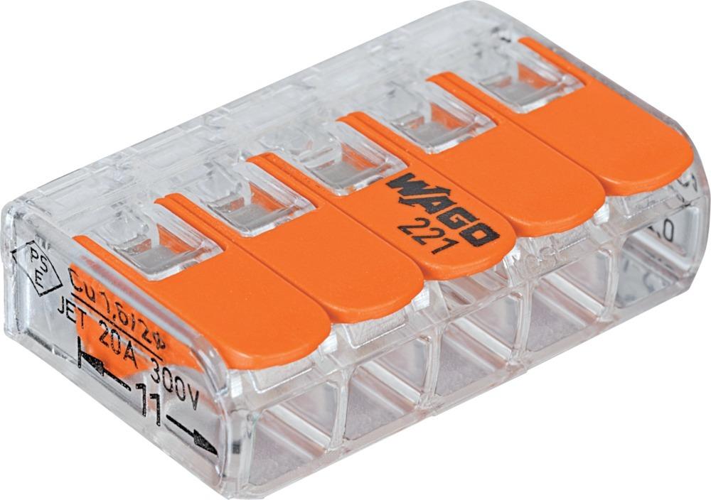 Produktbild Wago COMPACT-Klemme 5 x 0,2-4qmm transparent