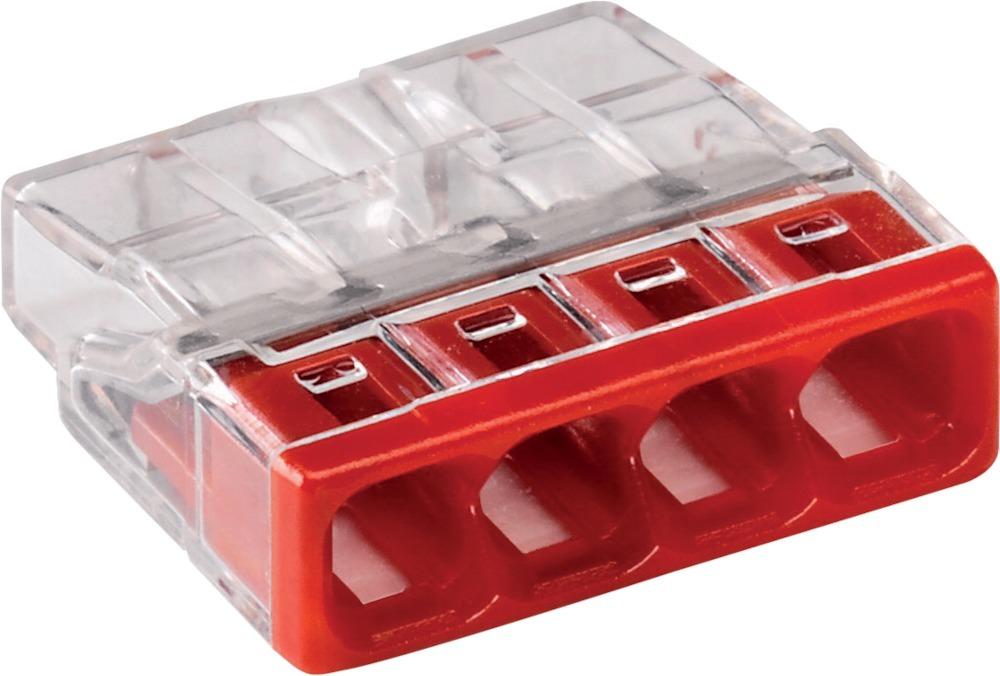 Produktbild Wago Verbind.-Klemme VDE Wago-COM. 4x0,5-2,5qmm rot 6St