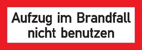 Produktbild Schild Folie 105x297 mm Aufzug im Brandfall