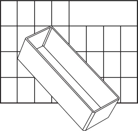 Produktbild Raaco Facheinsatz A8-2 transparent H 47x B 55x T 157 mm