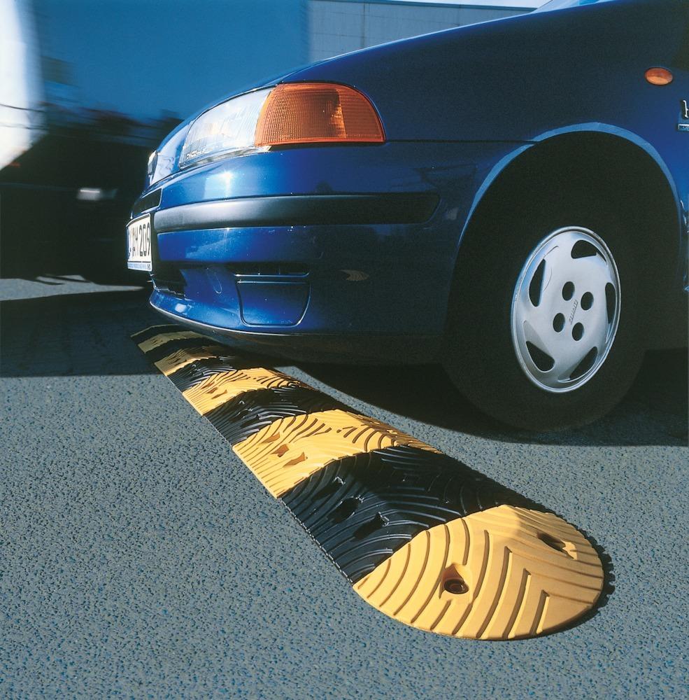 Produktbild Moravia Fahrbahnschwelle Abschlusselement gelb schwarz