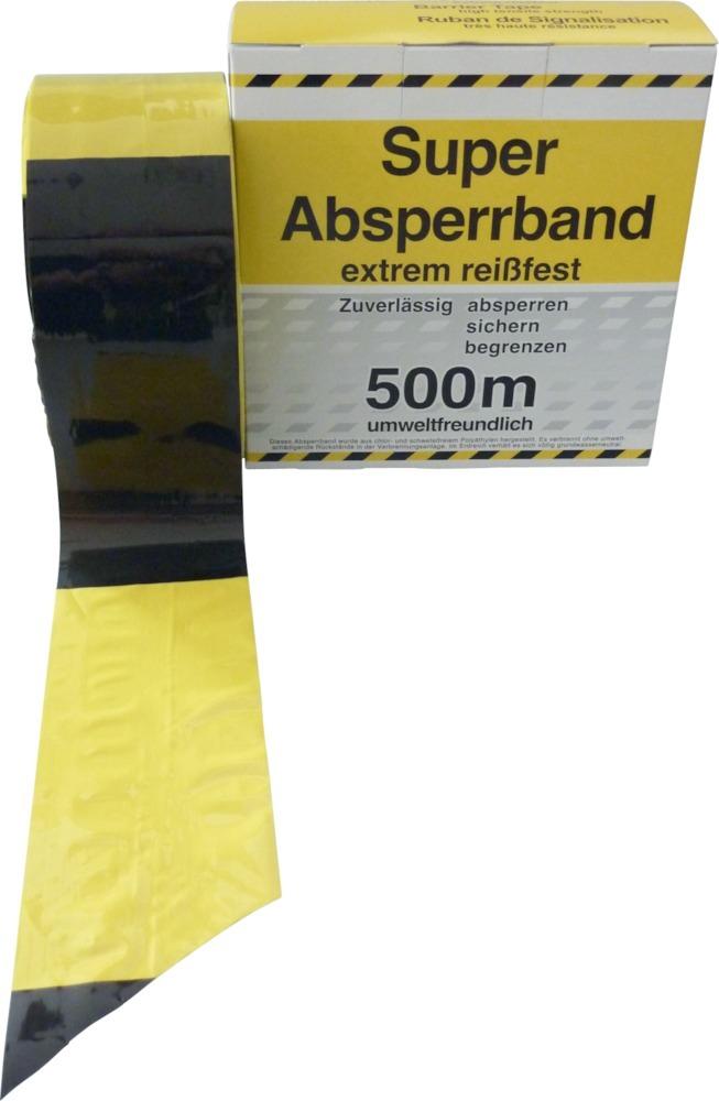 Produktbild Absperrband schwarz gelb 500 m Rolle