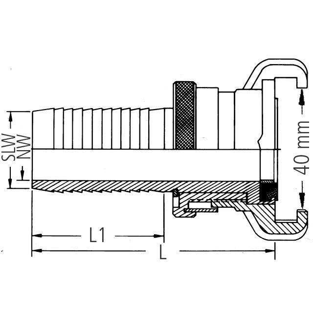 Produktbild Geka plus-Schlauchstück SH, MS, 3/4,19mm,SB bild 3