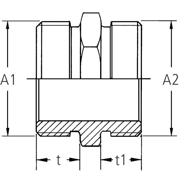 Produktbild Geka Gewindenippel MS 6kt., 2xAG G3/4", SB bild 3
