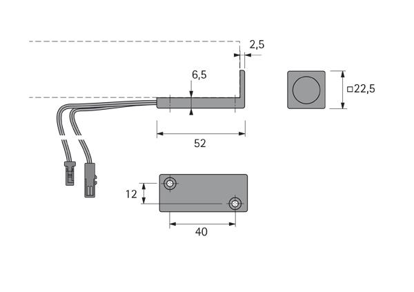 Produktbild Magic LED Dimmer Winkel 12VDC max. 36W, Alu Op., 1.8m bild 2