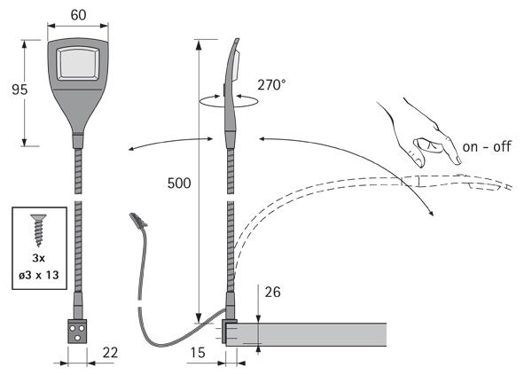 Produktbild Magic LED SwanLite 2er Set nw Chrom, 12VDC, mit EVG bild 2