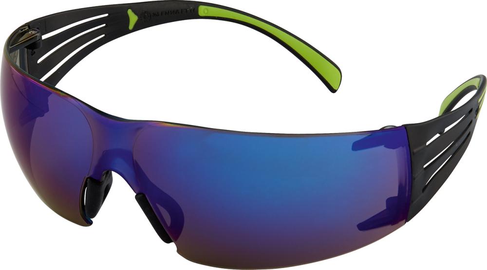Produktbild 3M Brille SecureFit408 blau verspiegelt