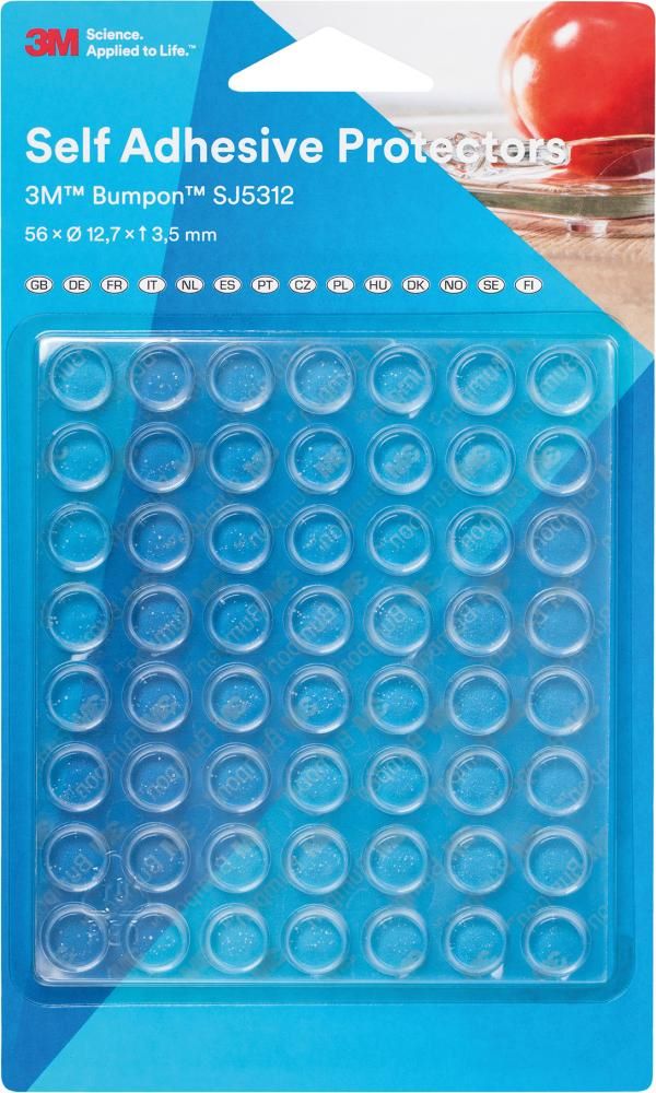 Produktbild 3M Elastikpuffer Bumpon transparent 12,7 x 3,5 mm Pack mit 56 Stück