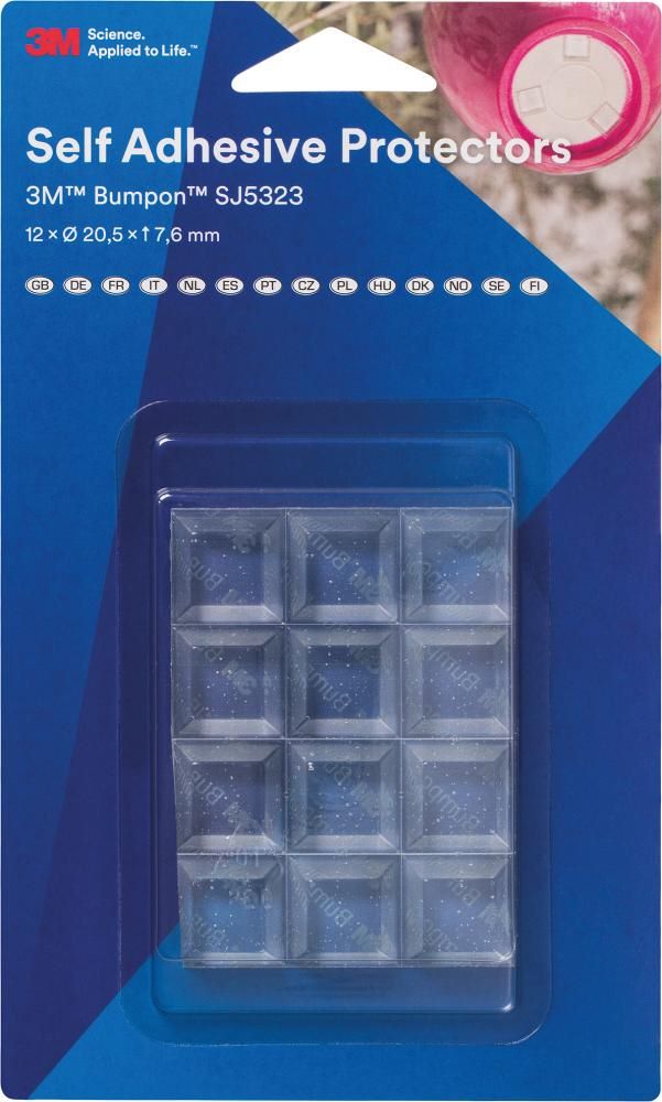 Produktbild 3M Elastikpuffer Bumpon transparent 20,5 x 7,6 mm Pack mit 12 Stück