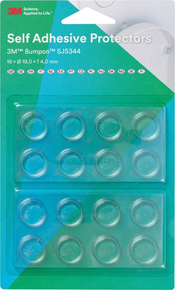 Produktbild 3M Elastikpuffer Bumpon transparent 19,1 x 4,1 mm Pack mit 16 Stück