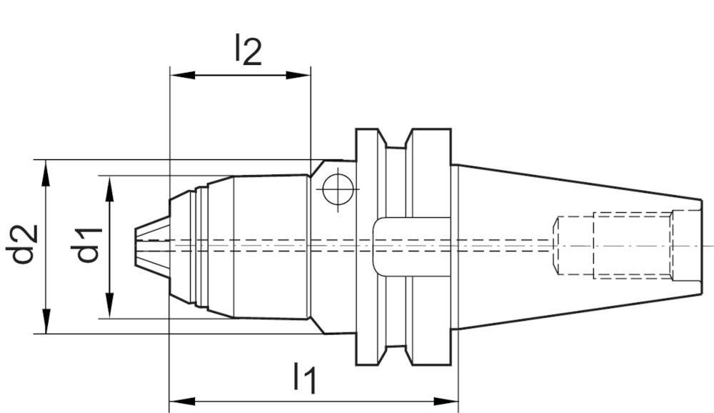Produktbild Albrecht Kurzbohrfutter AKL JIS B6339 1 bis 16mm BT50 bild 4