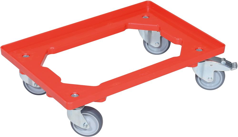 Produktbild Allit Transportroller EuroRoll 600 x 400mm mit je 2 Lenk und Bremsrollen