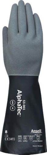 Produktbild Ansell Chemikalienschutzhandschuh AlphaTec 53 001 Größe 8 schwarz