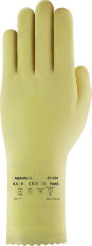 Produktbild Ansell Chemikalienschutzhandschuh AlphaTec 87 600 Größe 7,5 bis 8 naturfarbig bild 1