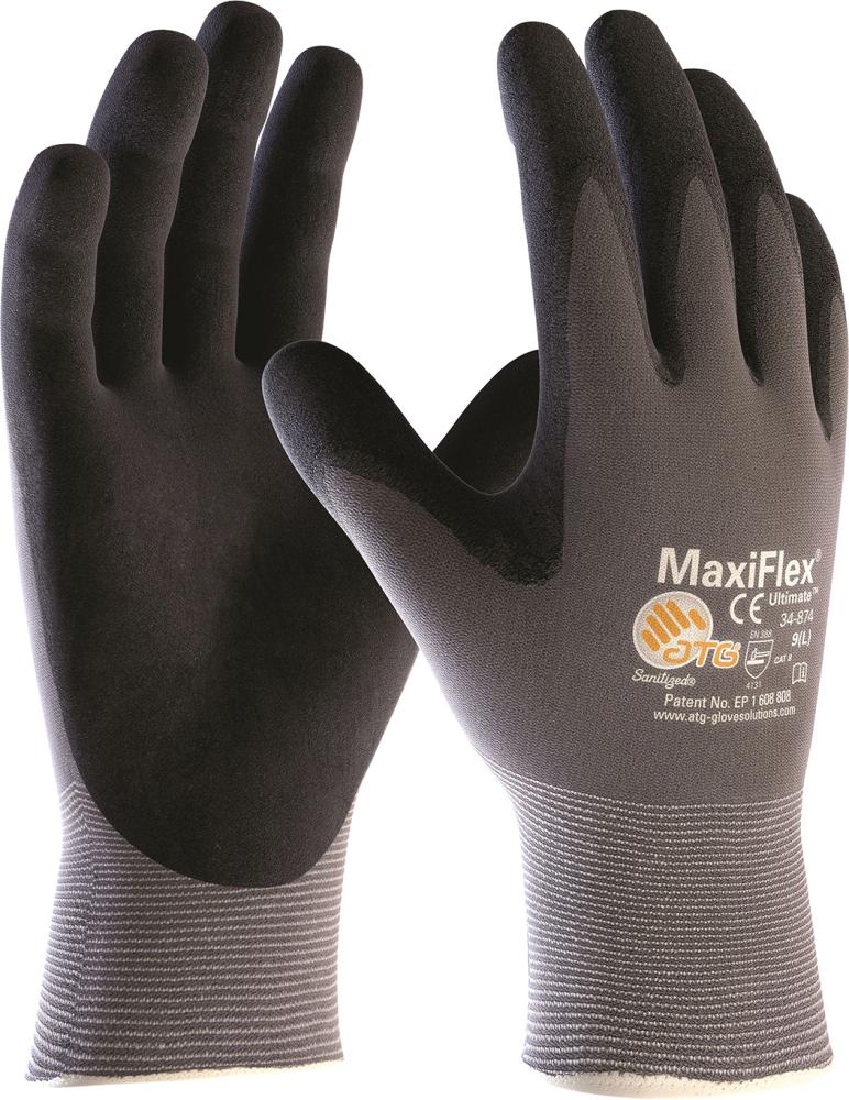 Produktbild ATG Strickhandschuh Größe 10 MaxiFlex Ultimate 25 cm lang