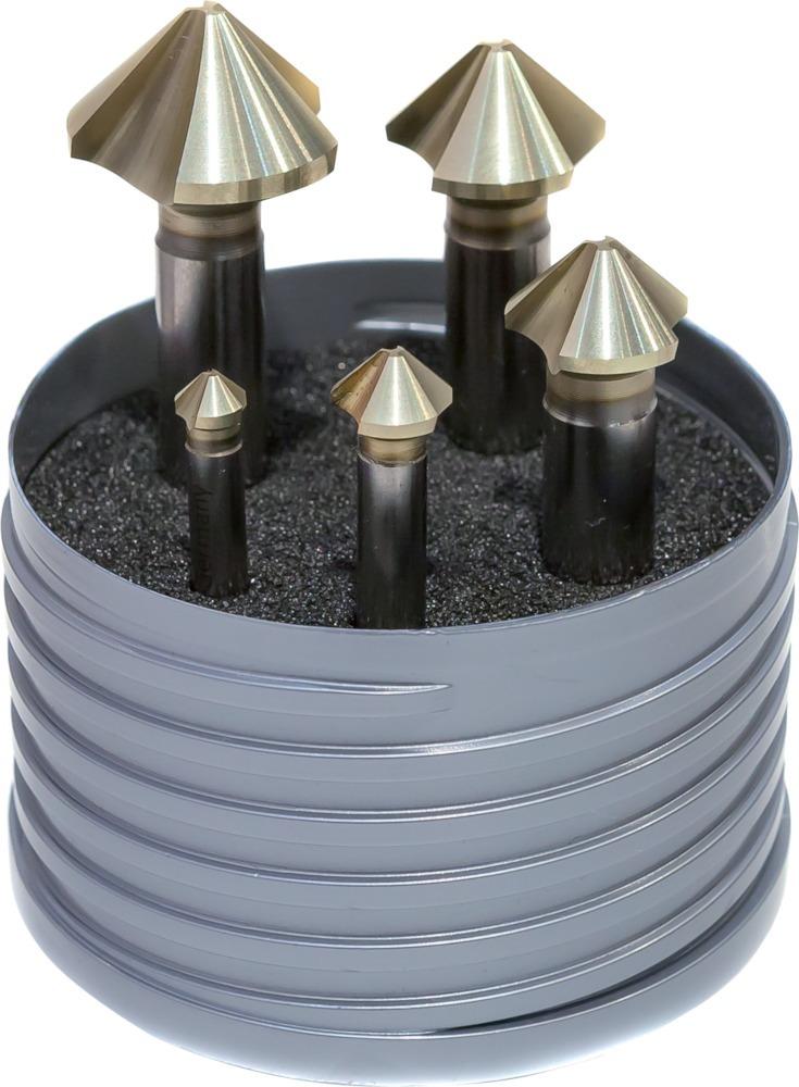 Produktbild Beck Kegelsenker Set ungleicheTeilung HSS TiZrN 90Grad 6,30-25mm