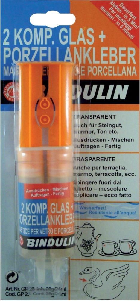 Produktbild Bindulin Glas und Porzellankleber GP28 Doppelkammerspritze mit 28 Gramm
